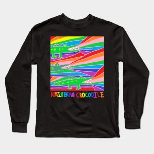 rainbow crocodile Long Sleeve T-Shirt